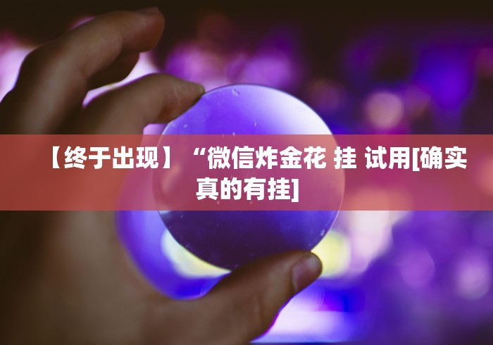 重磅来袭“微信炸金花 挂 试用”(原来确实是有插件)