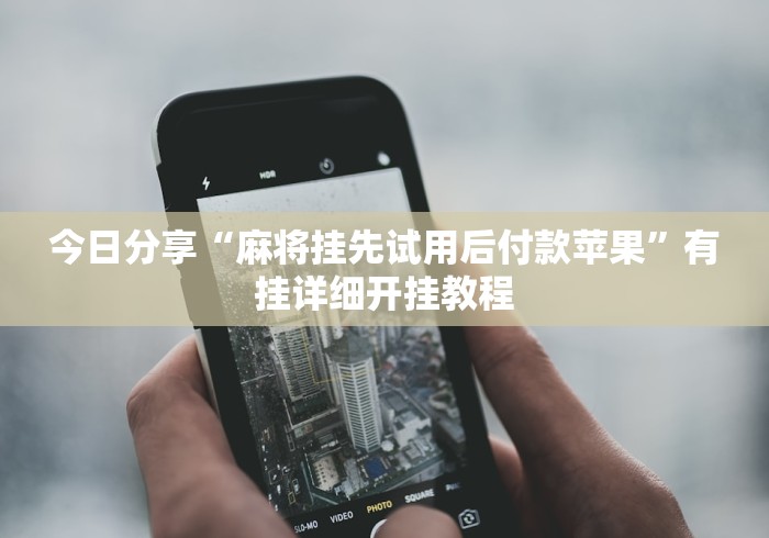 今日分享“麻将挂先试用后付款苹果”有挂详细开挂教程