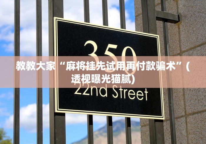 独家分析“天天贵阳麻将挂先试用后付款”详细开挂玩法