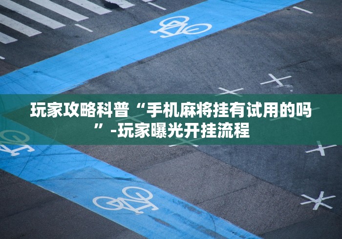 玩家攻略科普“手机麻将挂有试用的吗”-玩家曝光开挂流程