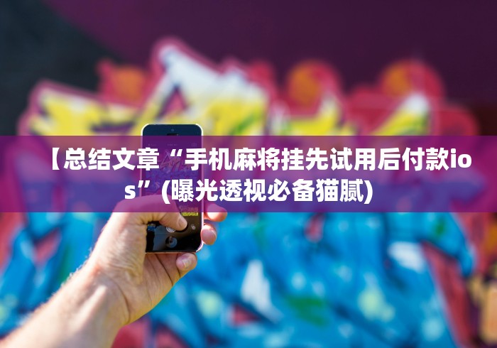 【总结文章“手机麻将挂先试用后付款ios”(曝光透视必备猫腻)