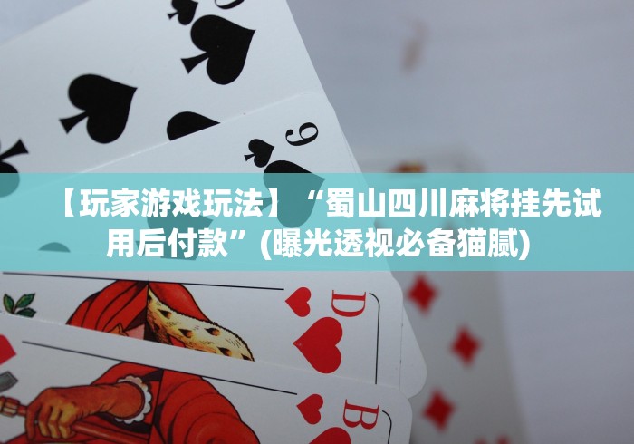 【玩家游戏玩法】“蜀山四川麻将挂先试用后付款”(曝光透视必备猫腻)