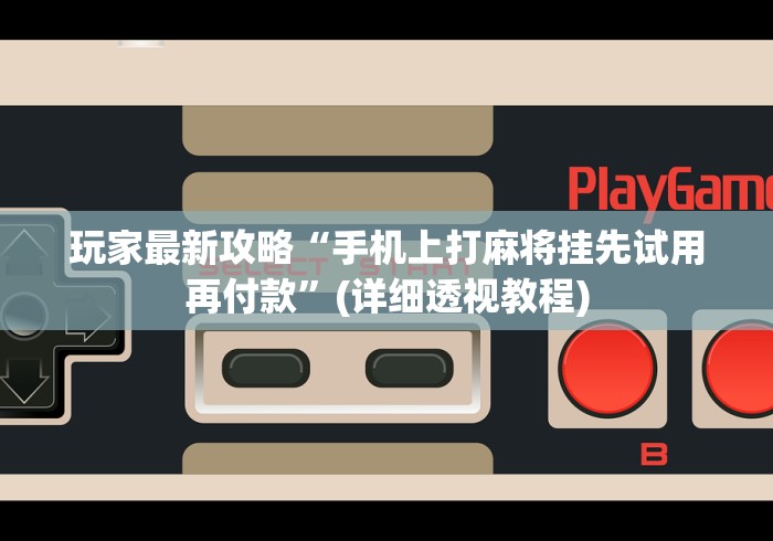 玩家最新攻略“手机上打麻将挂先试用再付款”(详细透视教程) 玩家最新攻略“手机上打麻将挂先试用再付款”(详细透视教程)