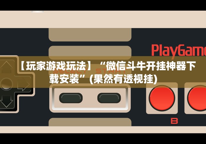 【玩家游戏玩法】“微信斗牛开挂神器下载安装”(果然有透视挂)