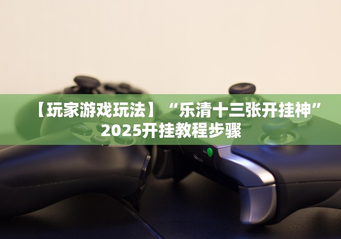 【玩家游戏玩法】“乐清十三张开挂神”2025开挂教程步骤