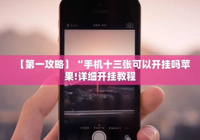 【第一攻略】“手机十三张可以开挂吗苹果!详细开挂教程