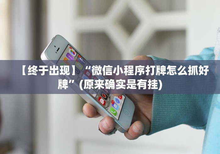 【终于出现】“微信小程序打牌怎么抓好牌”(原来确实是有挂) 【终于出现】“微信小程序打牌怎么抓好牌”(原来确实是有挂)