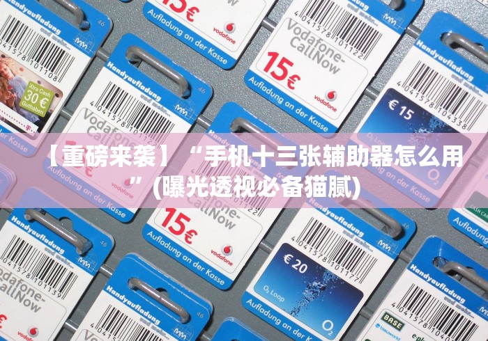 【重磅来袭】“手机十三张辅助器怎么用”(曝光透视必备猫腻)