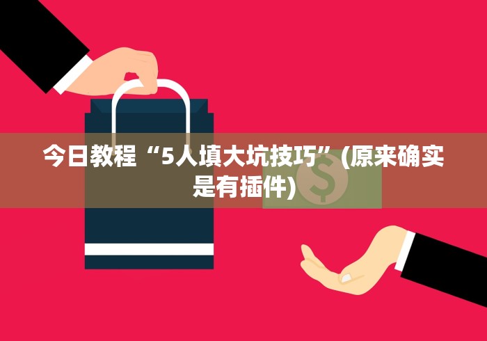 今日教程“5人填大坑技巧”(原来确实是有插件)
