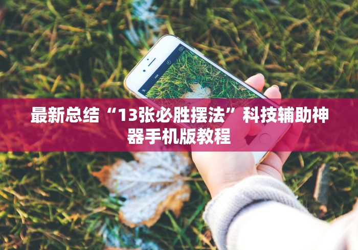 最新总结“13张必胜摆法”科技辅助神器手机版教程