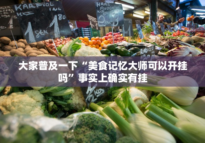 大家普及一下“美食记忆大师可以开挂吗”事实上确实有挂