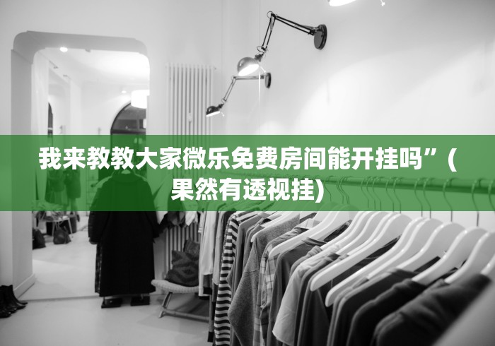 我来教教大家微乐免费房间能开挂吗”(果然有透视挂)