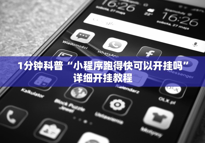 1分钟科普“小程序跑得快可以开挂吗”详细开挂教程
