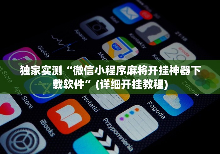 独家实测“微信小程序麻将开挂神器下载软件”(详细开挂教程)