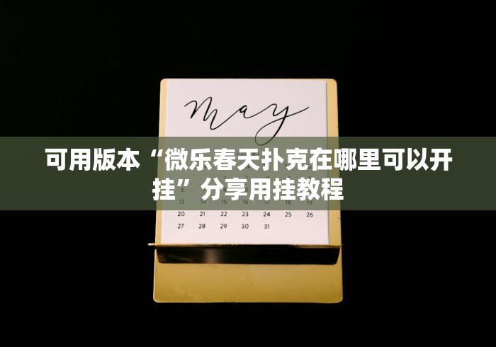 可用版本“微乐春天扑克在哪里可以开挂”分享用挂教程