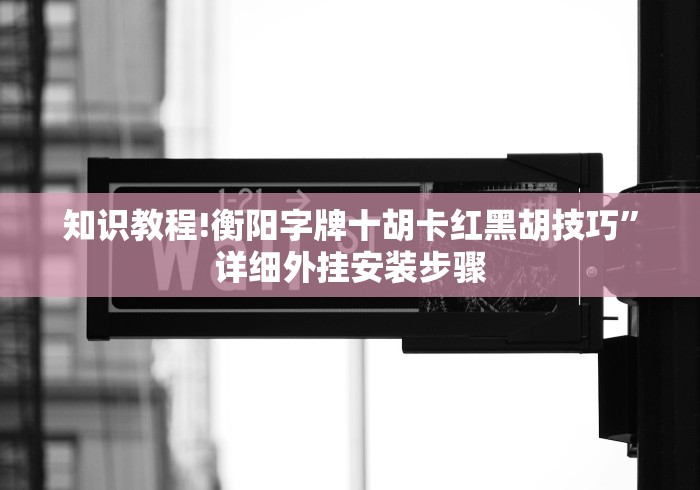 知识教程!衡阳字牌十胡卡红黑胡技巧”详细外挂安装步骤