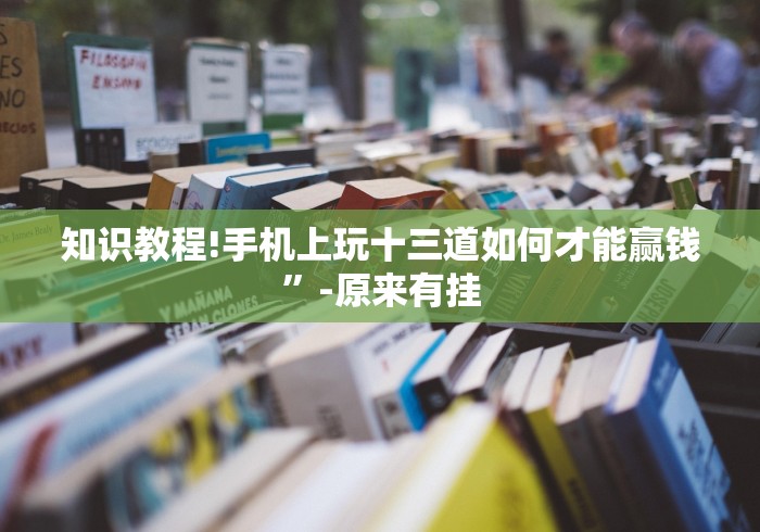 知识教程!手机上玩十三道如何才能赢钱”-原来有挂