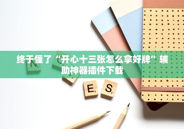 终于懂了“开心十三张怎么拿好牌”辅助神器插件下载