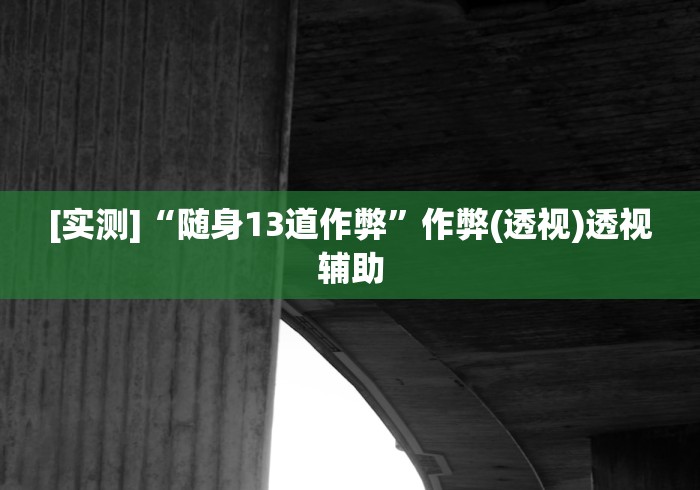 [实测]“随身13道作弊	”作弊(透视)透视辅助