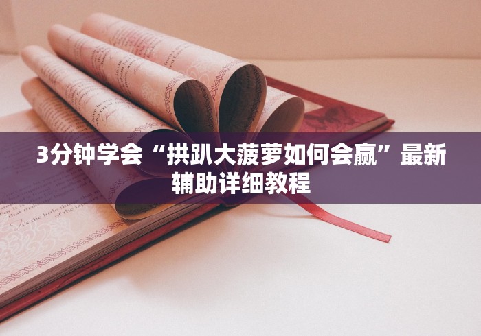 3分钟学会“拱趴大菠萝如何会赢”最新辅助详细教程
