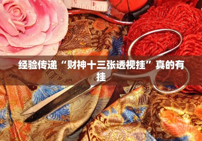 经验传递“财神十三张透视挂”真的有挂
