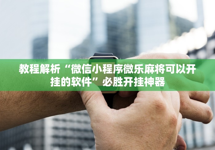 教程解析“微信小程序微乐麻将可以开挂的软件”必胜开挂神器