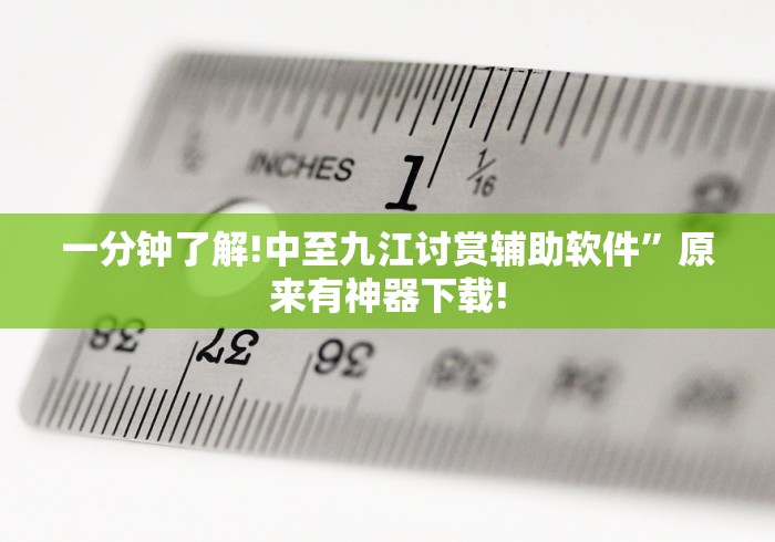 一分钟了解!中至九江讨赏辅助软件”原来有神器下载!