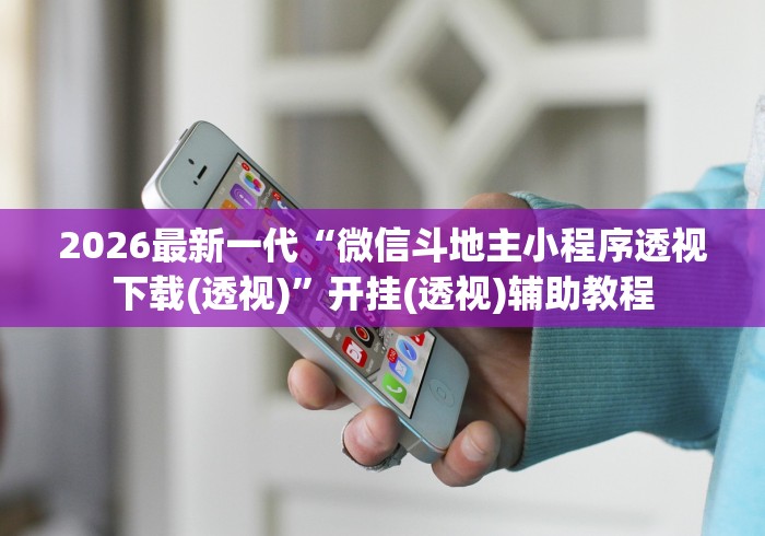 2026最新一代“微信斗地主小程序透视下载(透视)”开挂(透视)辅助教程