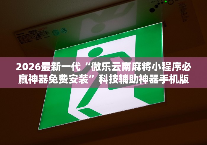 2026最新一代“微乐云南麻将小程序必赢神器免费安装	”科技辅助神器手机版
