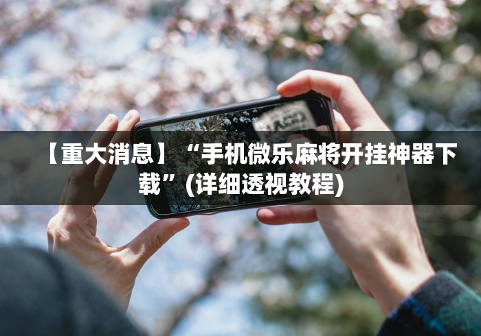 【重大消息】“手机微乐麻将开挂神器下载”(详细透视教程)