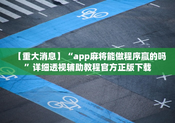 【重大消息】“app麻将能做程序赢的吗”详细透视辅助教程官方正版下载
