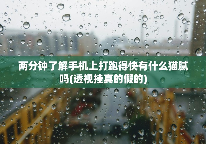 两分钟了解手机上打跑得快有什么猫腻吗(透视挂真的假的)
