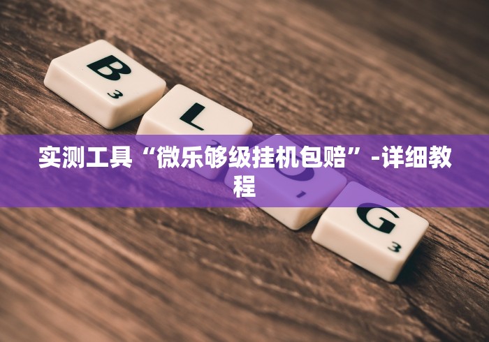 实测工具“微乐够级挂机包赔	”-详细教程