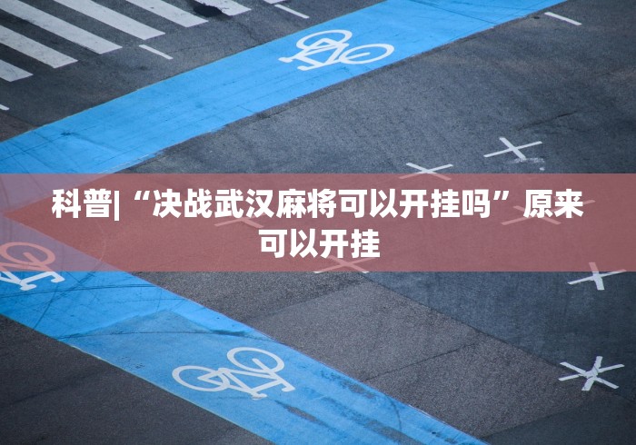 科普|“决战武汉麻将可以开挂吗”原来可以开挂