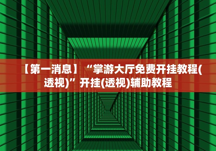 【第一消息】“掌游大厅免费开挂教程(透视)”开挂(透视)辅助教程